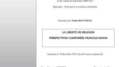 La liberté de religion: perspectives comparées France/Canada