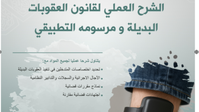 الشرح العملي لقانون العقوبات البديلة ومرسومه التطبيقي