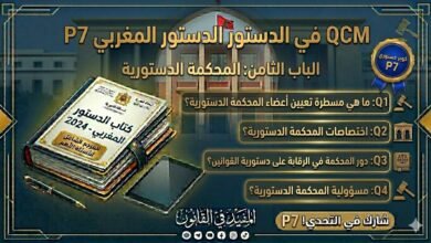 اختبار QCM في الدستور المغربي – الجزء السابع (P7)